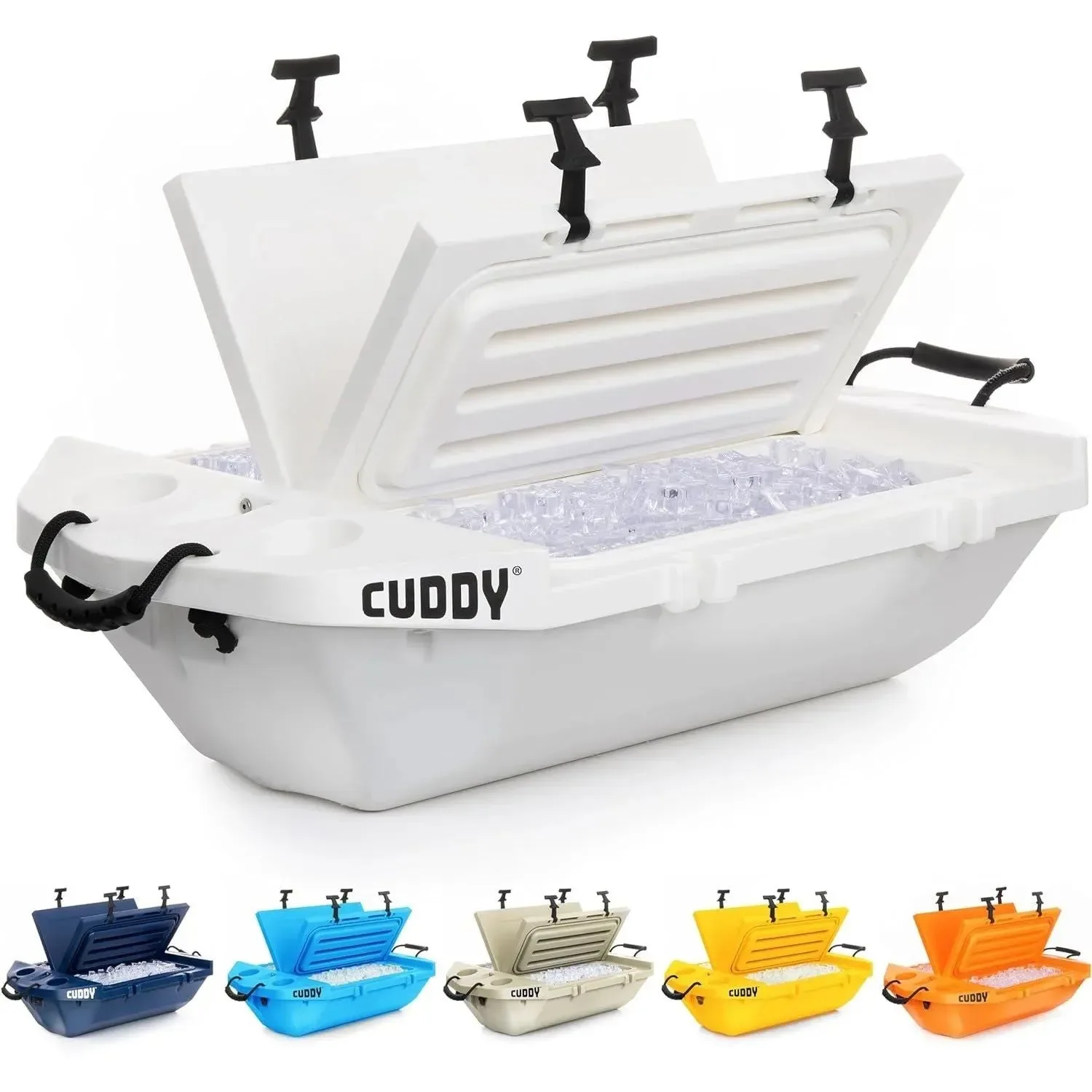 Casual Enfriador flotante y buque de almacenamiento seco Cuddy de 40 cuartos de galón Diseño anfibio de carcasa rígida Stylish