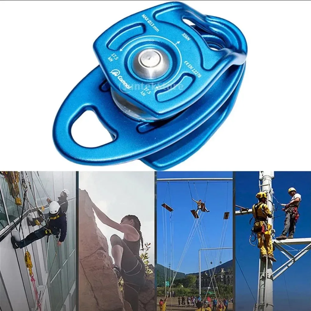 Carefully Designed Polea doble de 35 kN polea trepadora profesional de doble roldana para aparejo y transporte Proven