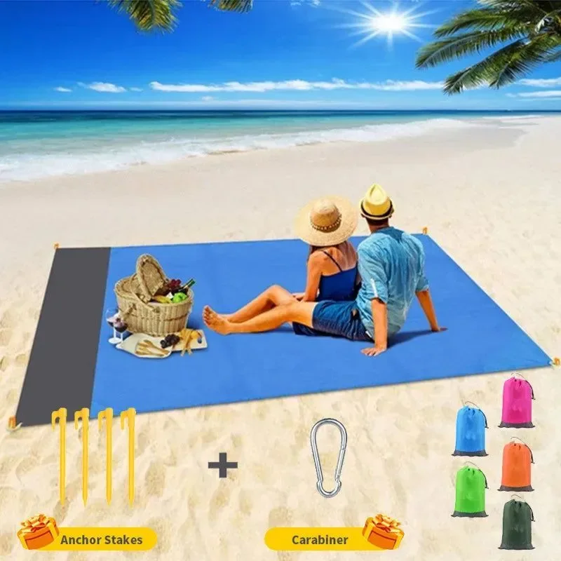 Soft Esterilla de playa impermeable – Manta de picnic plegable de 210 x 200 cm para acampar al aire libre Reusable
