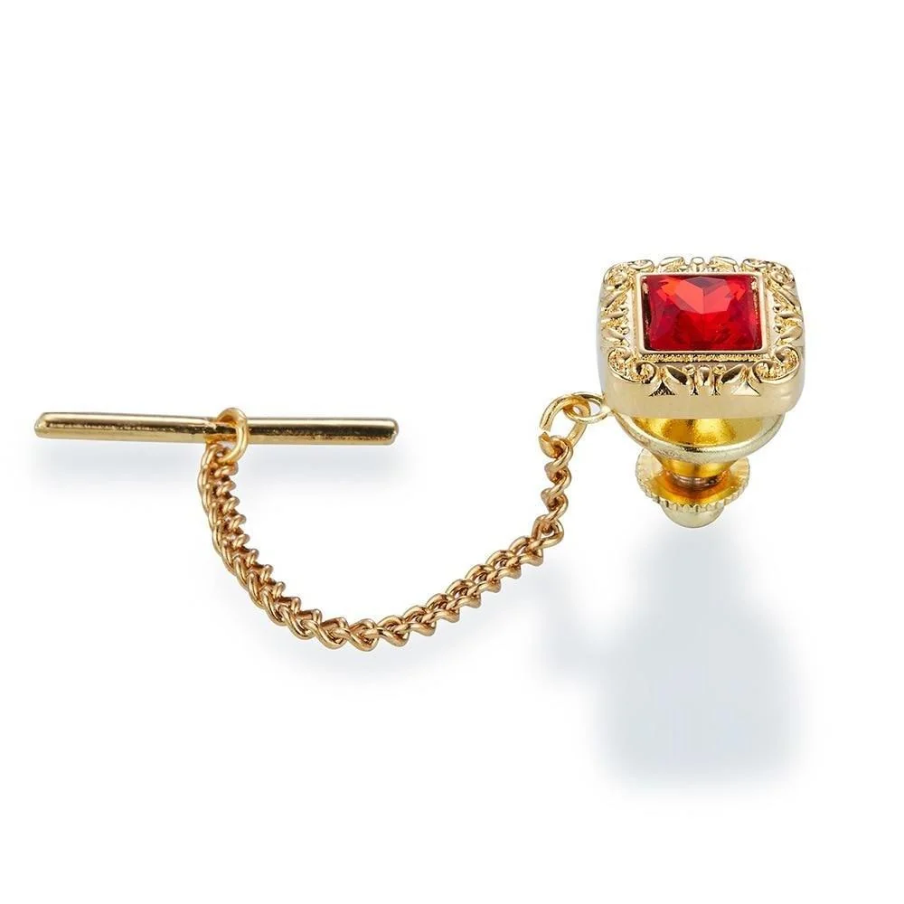 Detailed Royal Crystal Tie Tack Practical