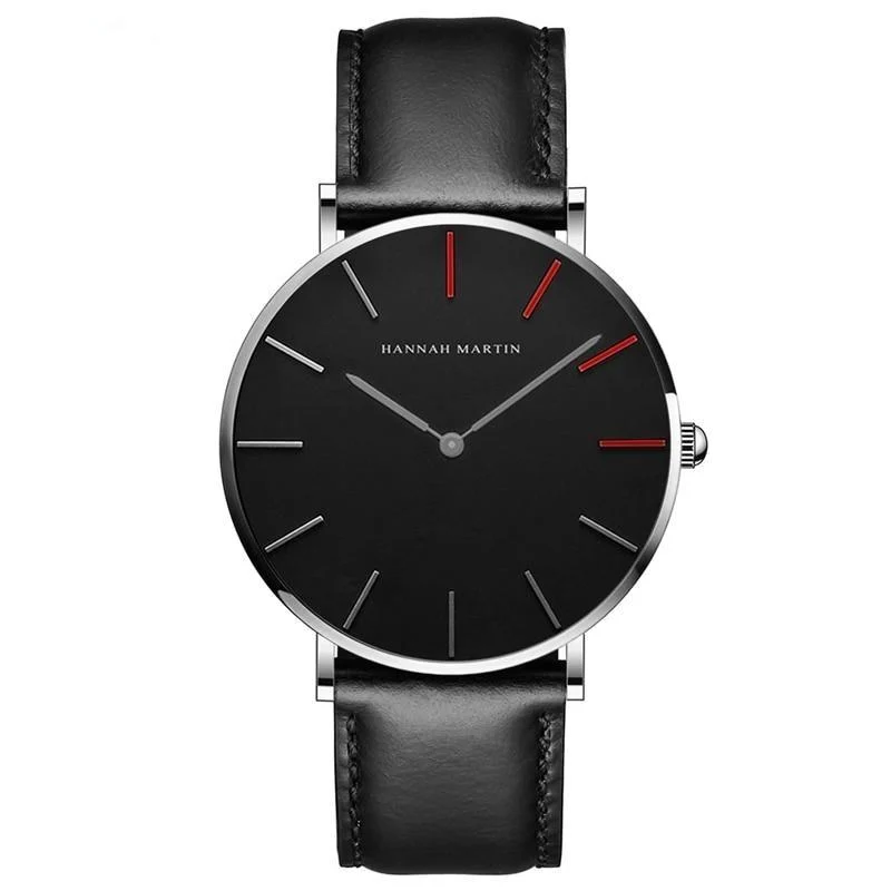 Enhanced Thierry Reloj clásico de caballero con correa milanesa High-End