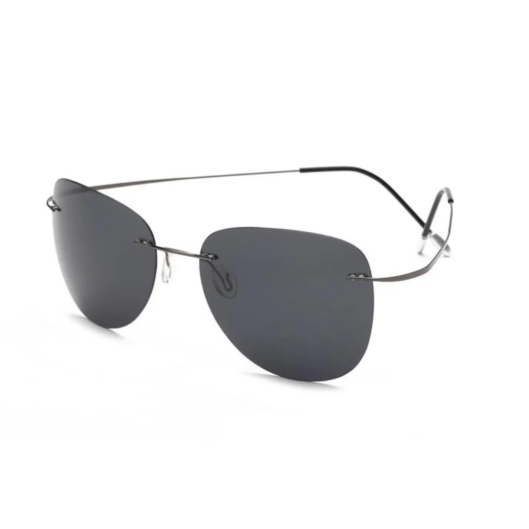 Reliable Gafas de sol polarizadas sin montura de titanio puro Trendy