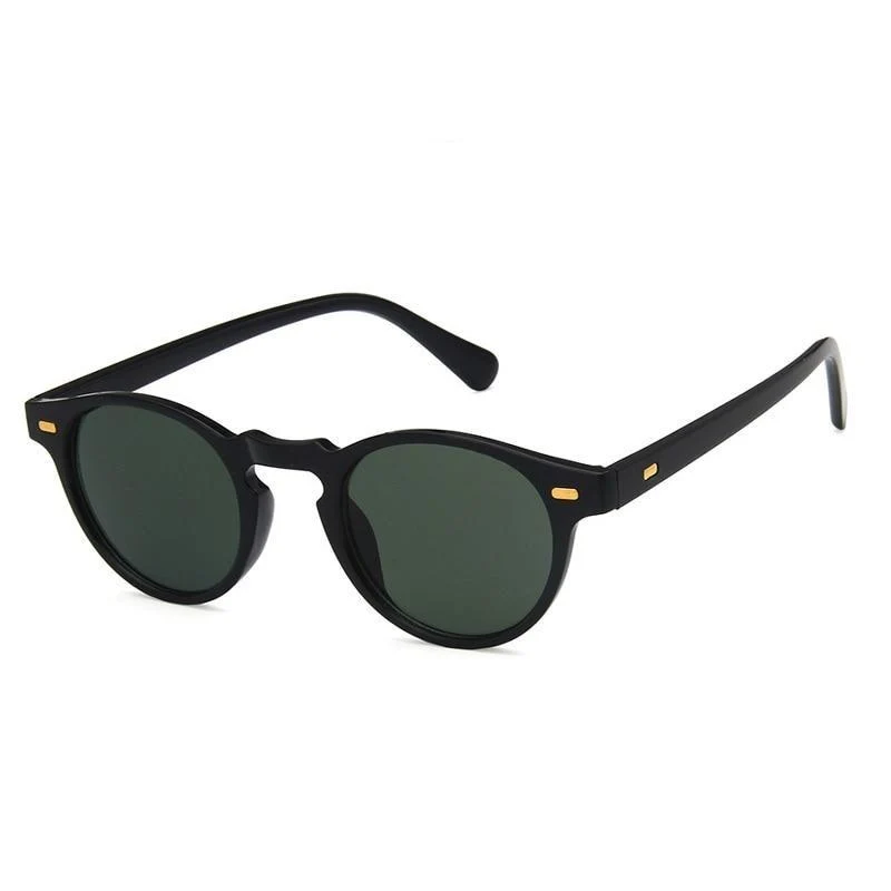 Specialty Gafas de sol negras redondas y minimalistas Solid