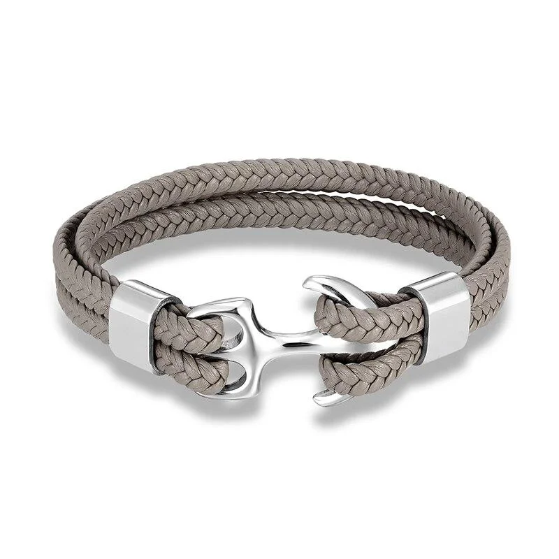 Responsible Nardo Gris Pulsera de cuero trenzado Elite