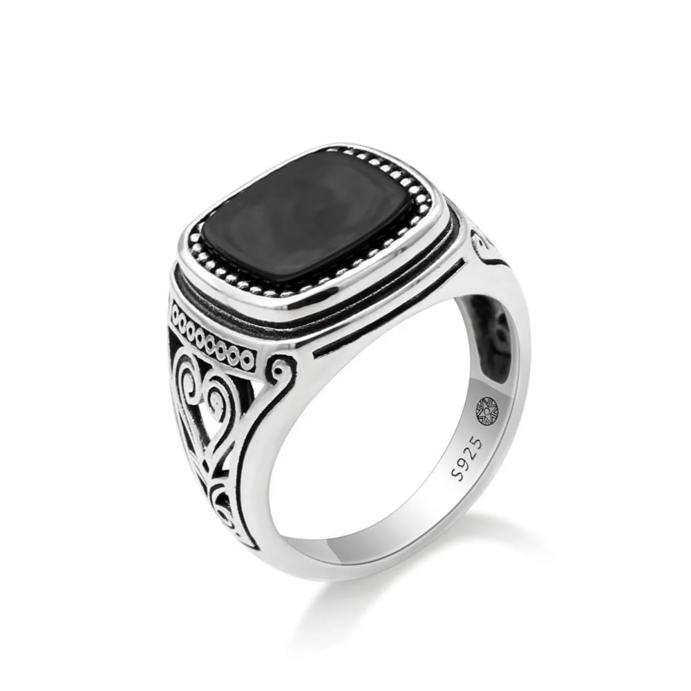 Exclusive Magnus Anillo de sello de plata de ley 925 Efficient