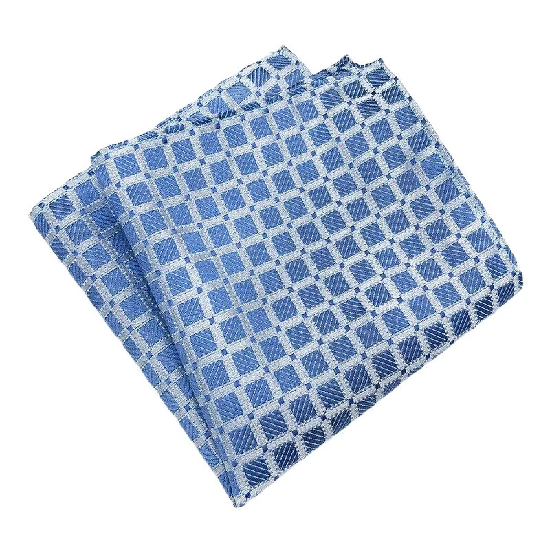 Elegant Pañuelo de bolsillo de seda a cuadros Pure