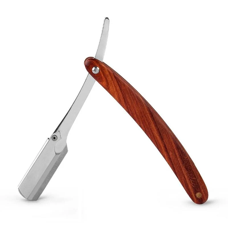 World-Class Manetto Maquinilla de afeitar Shavette con mango de madera Relaxed