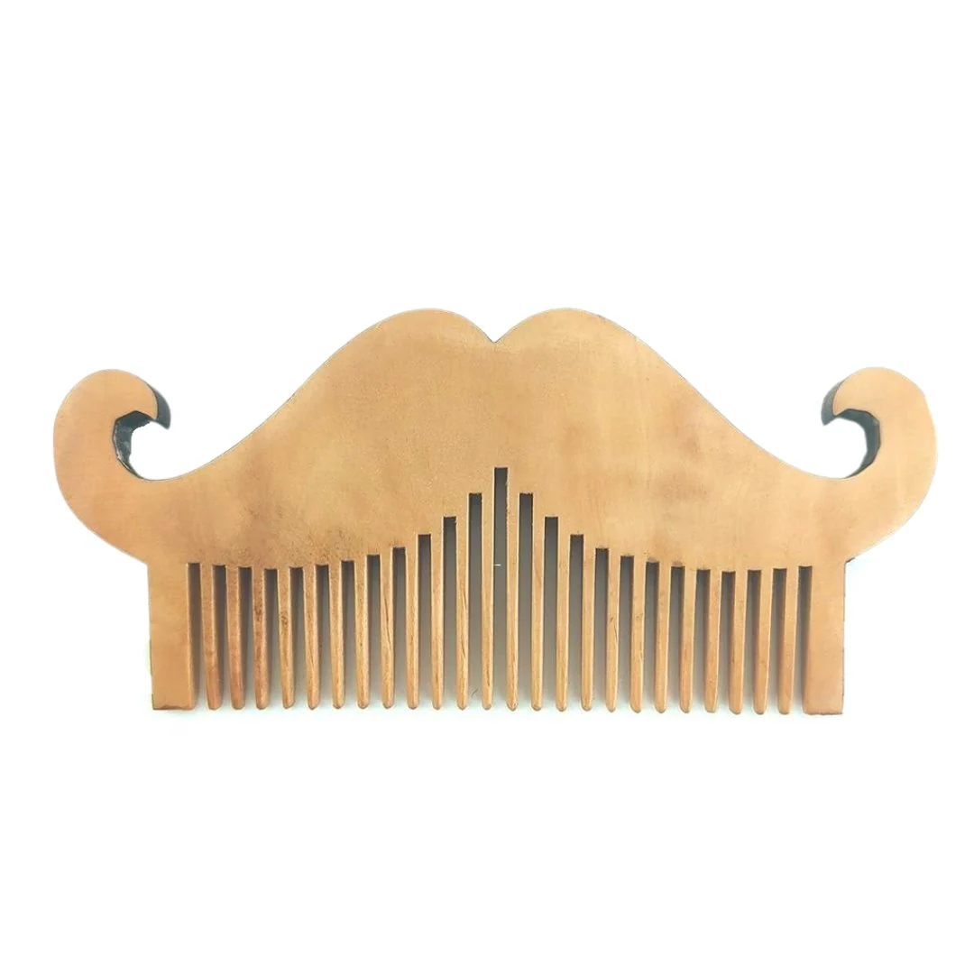 Sustainable Peine de madera de peral para barba y bigote Professional