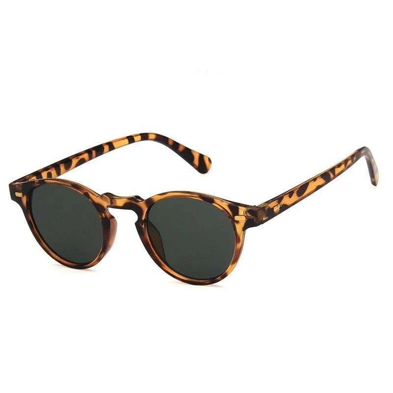 Contemporary Gafas de sol Minimal Round Tortoise Top-Quality
