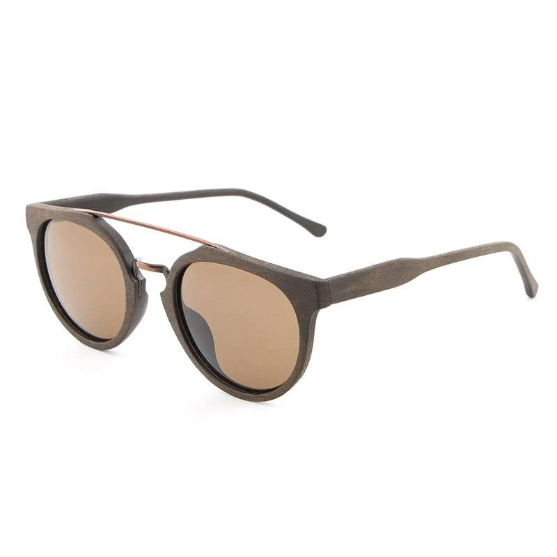 Stylish Belvedere Gafas de sol de bambú polarizadas Long-Lasting