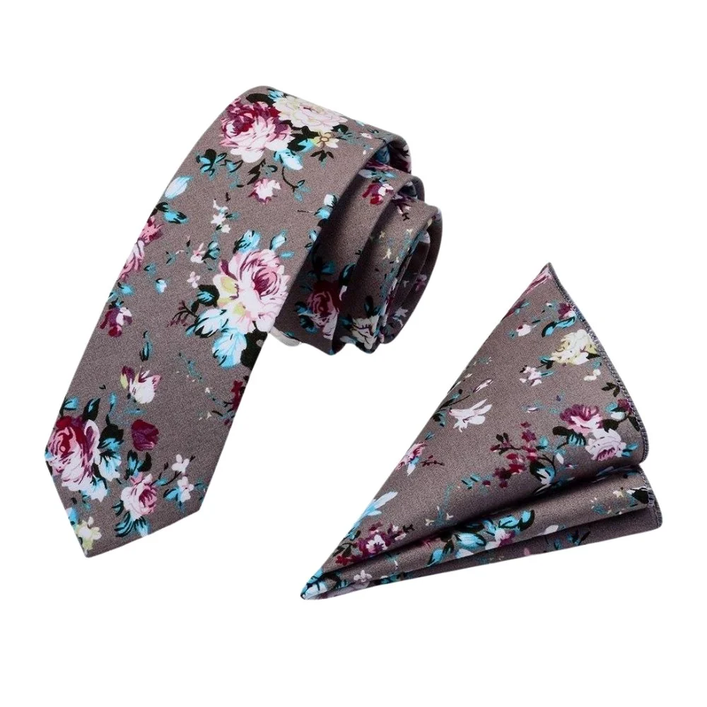 Certified Set de corbata de algodón floral User-Friendly