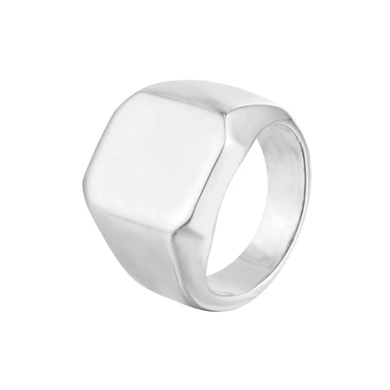 Excellent William Anillo de sello de plata de ley 925 Powerful