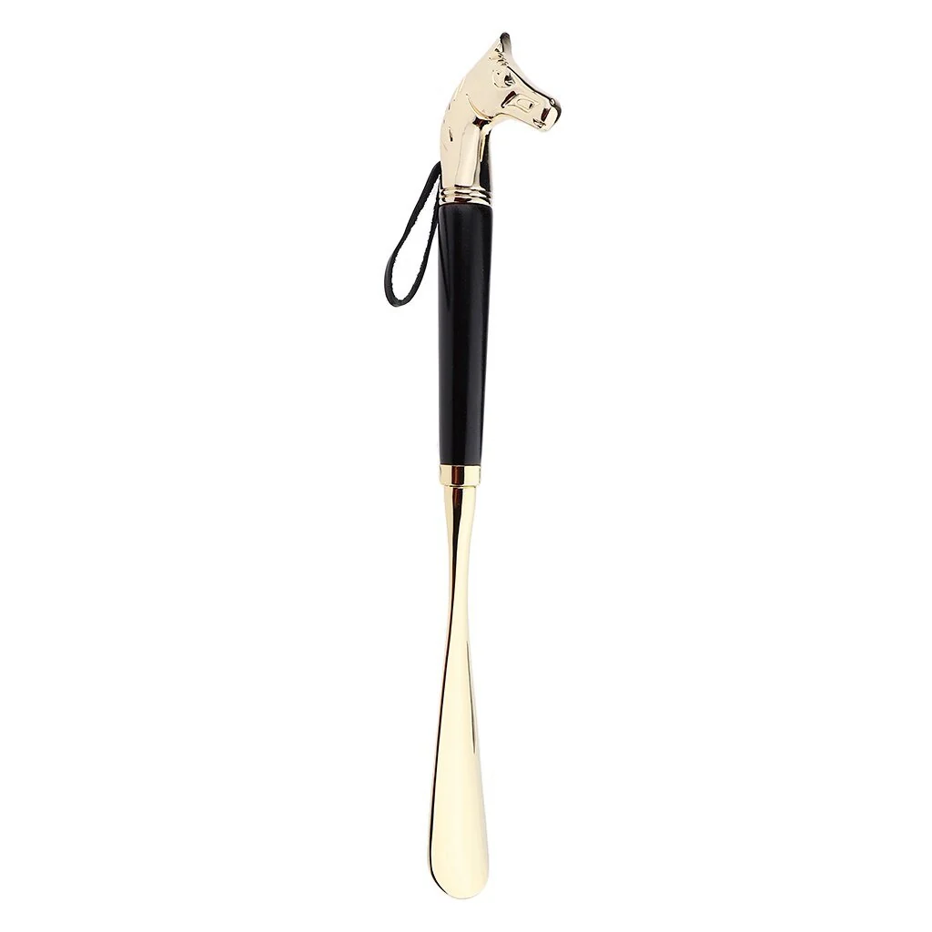 Sophisticated Cabeza de caballo dorada Retro Calzador 32 cm Fine