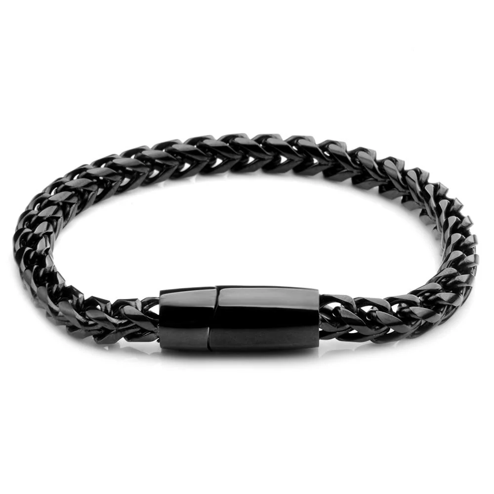 Breathable Magnus Pulsera de acero inoxidable pulido Green
