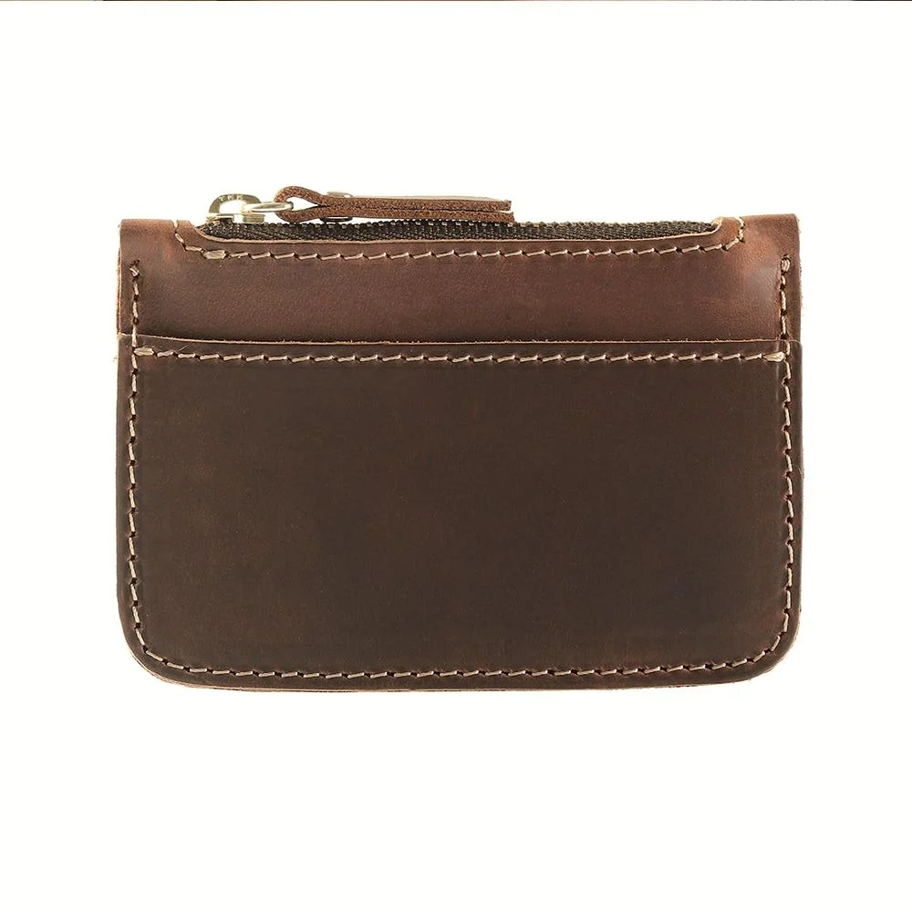 Smart Sergio Monedero y tarjetero vintage de piel de vaca Fine Crafted