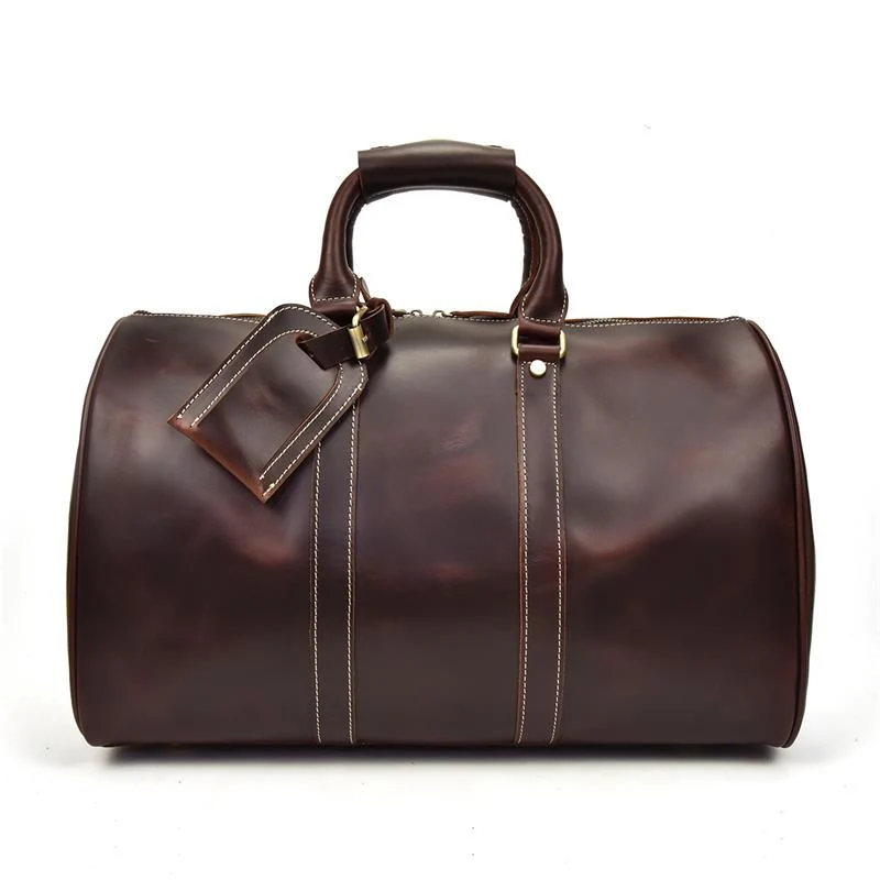 Certified Piers Bolsa de viaje de piel Crazy Horse Traditional