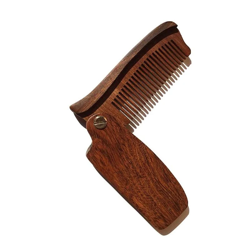 Eco-Friendly Peine para barba plegable de sándalo Functional