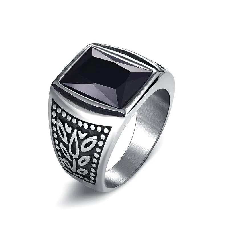 Unique Anillo de sello Aplha Stone High-Grade