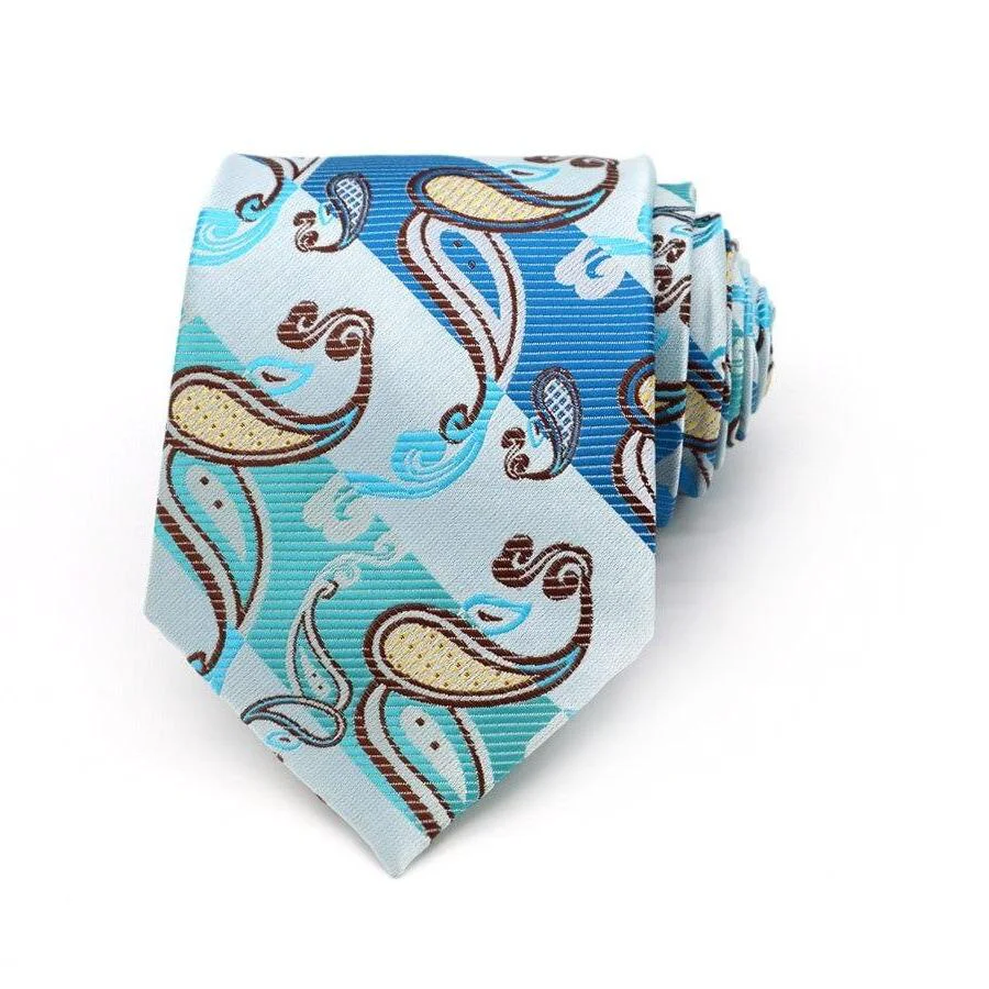 Carefully Designed Corbata de seda a rayas paisley Proven
