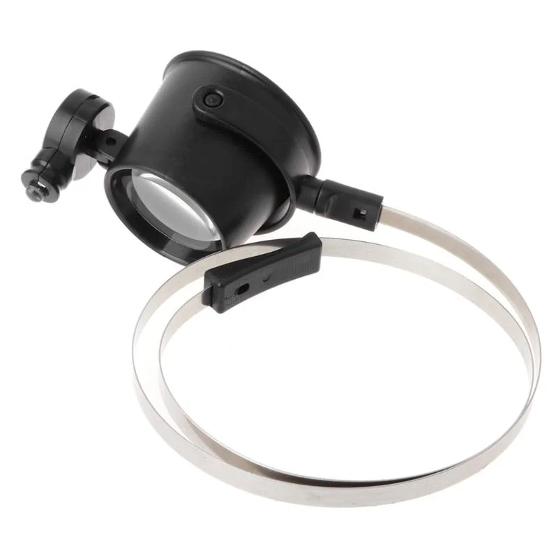 Excellent Lupa de relojero 10x con resorte de cabeza y luz LED Advanced