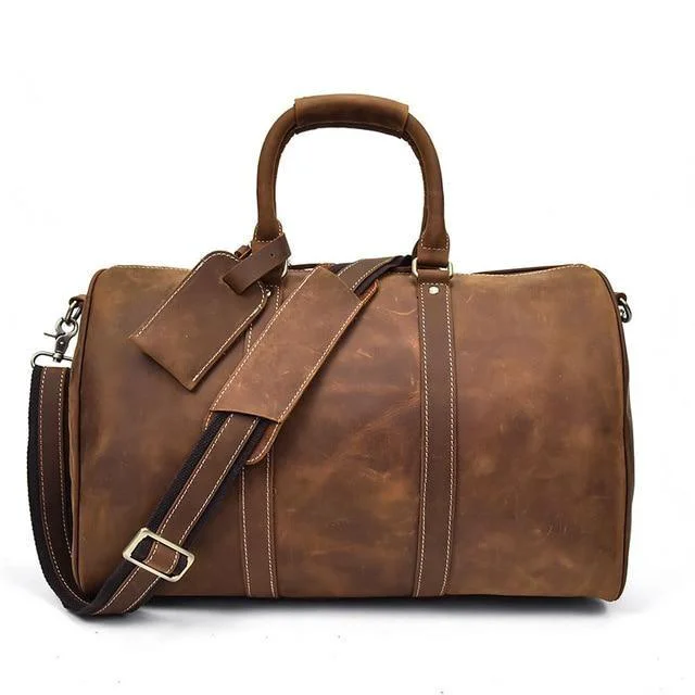 Safe Jonathan Bolsa de viaje mediana de piel de vaca Unique