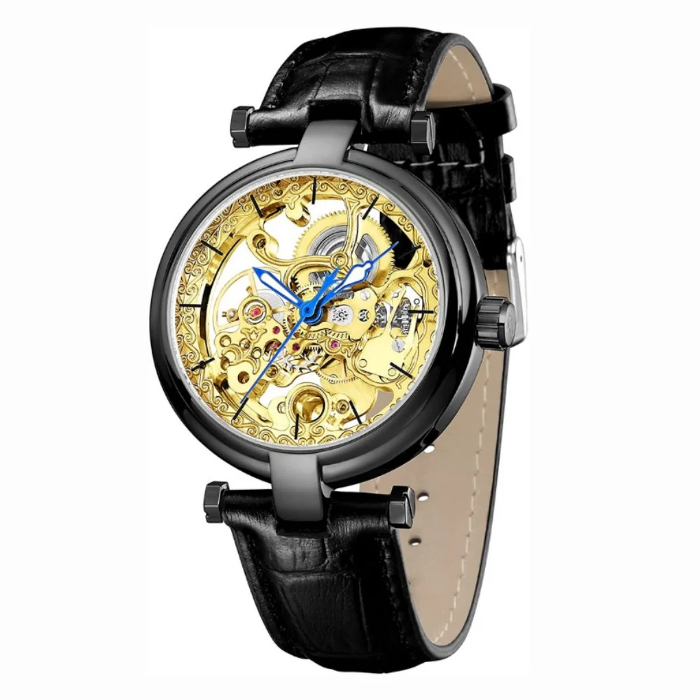 Clean Reloj mecánico esqueleto de lujo Firenze Casual
