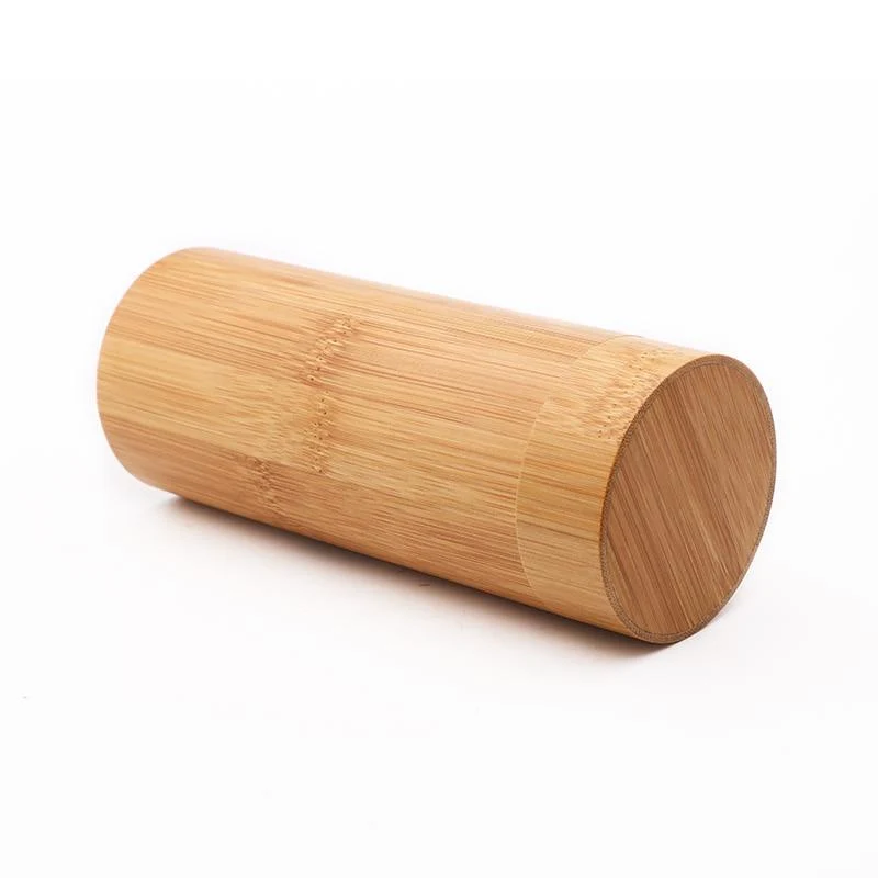 Selected Estuche redondo de madera de bambú para gafas de sol Reusable
