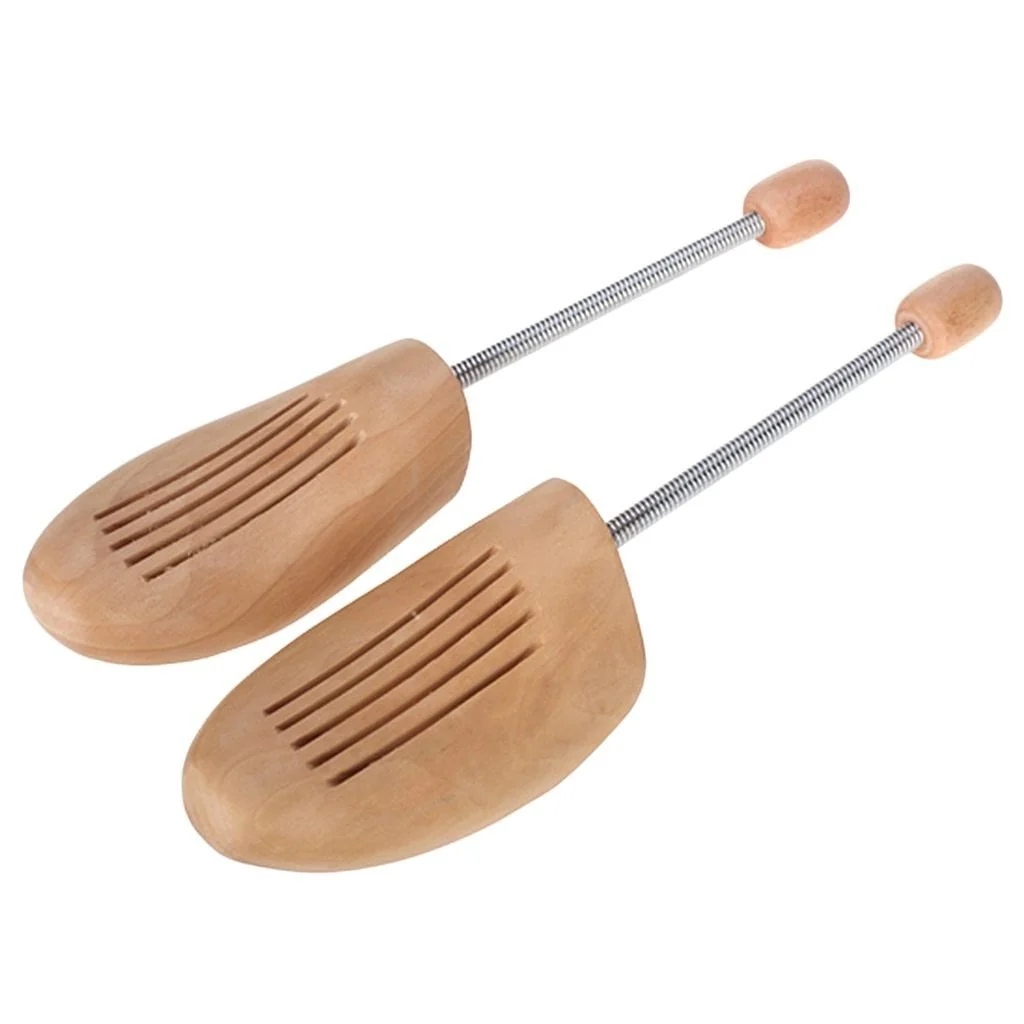 Top-Quality Zapatero elástico de madera marrón claro 1 par Reusable