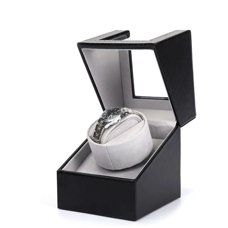 Clean Hans Reloj mecánico de cuero negro Stylish