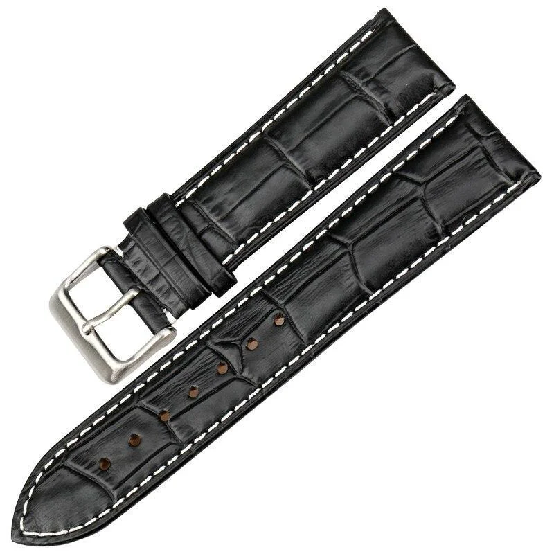 Classic Claude Correa de reloj de piel cosida con hebilla hebijón Proven