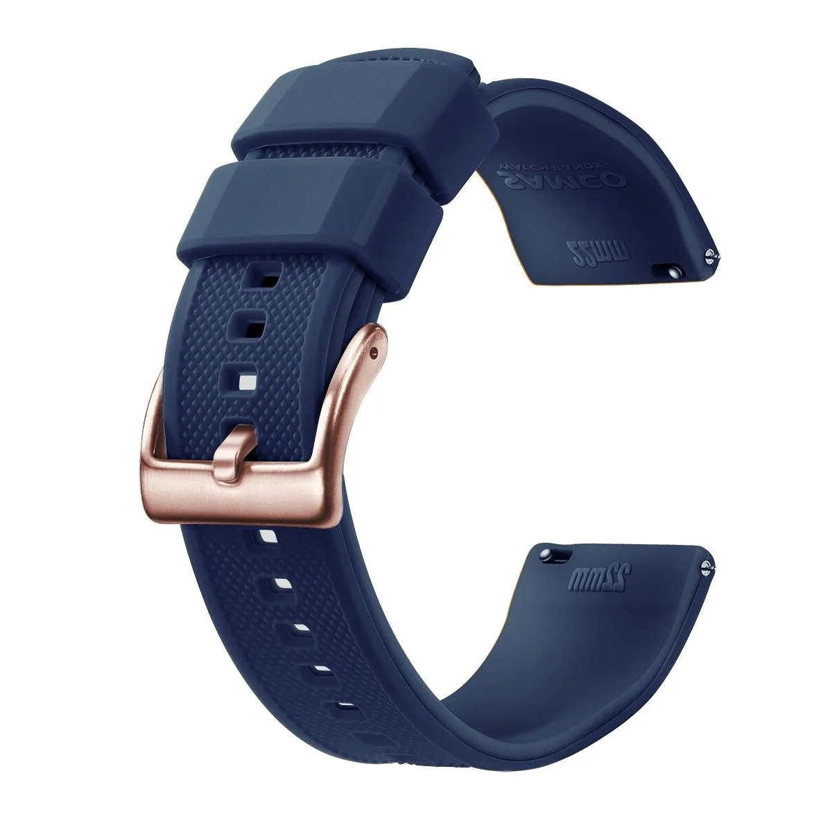 Sophisticated Rafael Correa de silicona para reloj Tropic con hebilla hebijón de oro rosa Original