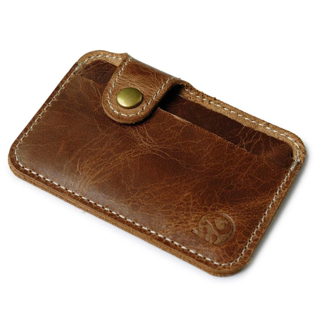 Recyclable Mauro Tarjetero vintage de piel de vaca Smart