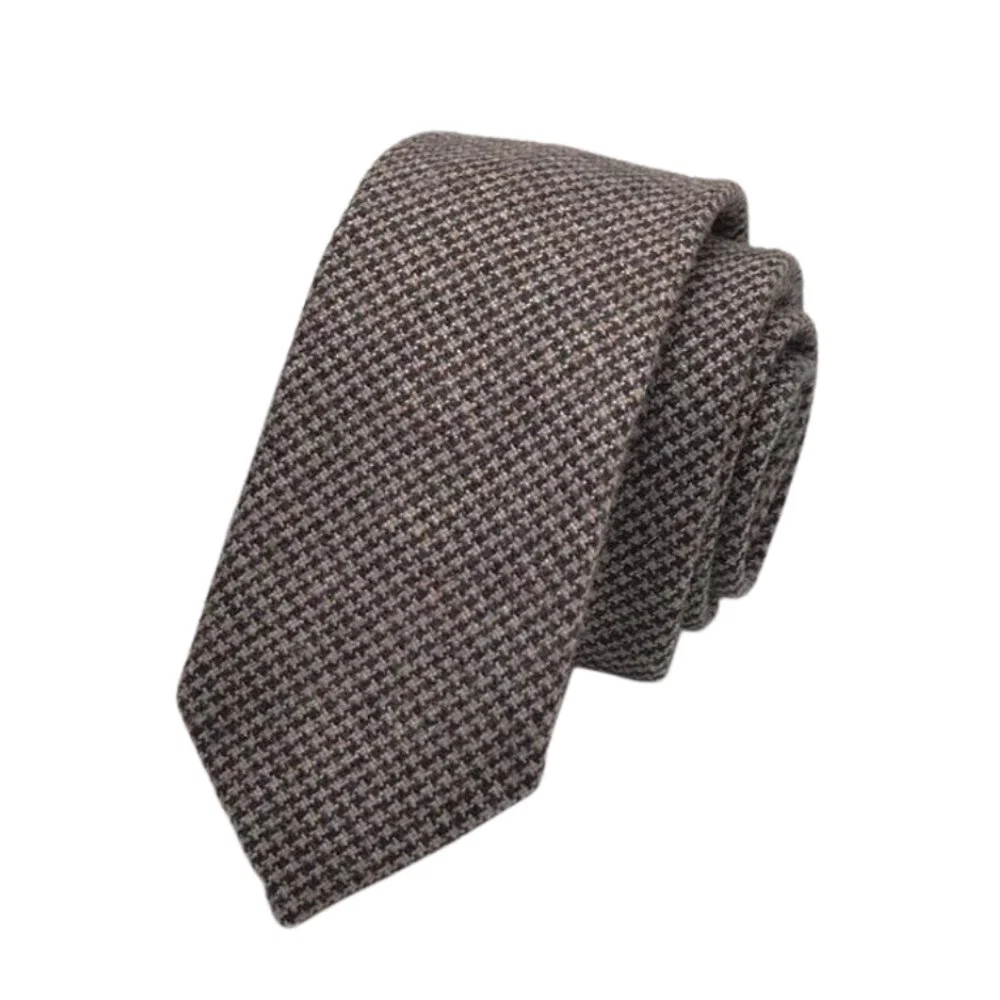 Classic Houndstooth Wool Tie Flexible
