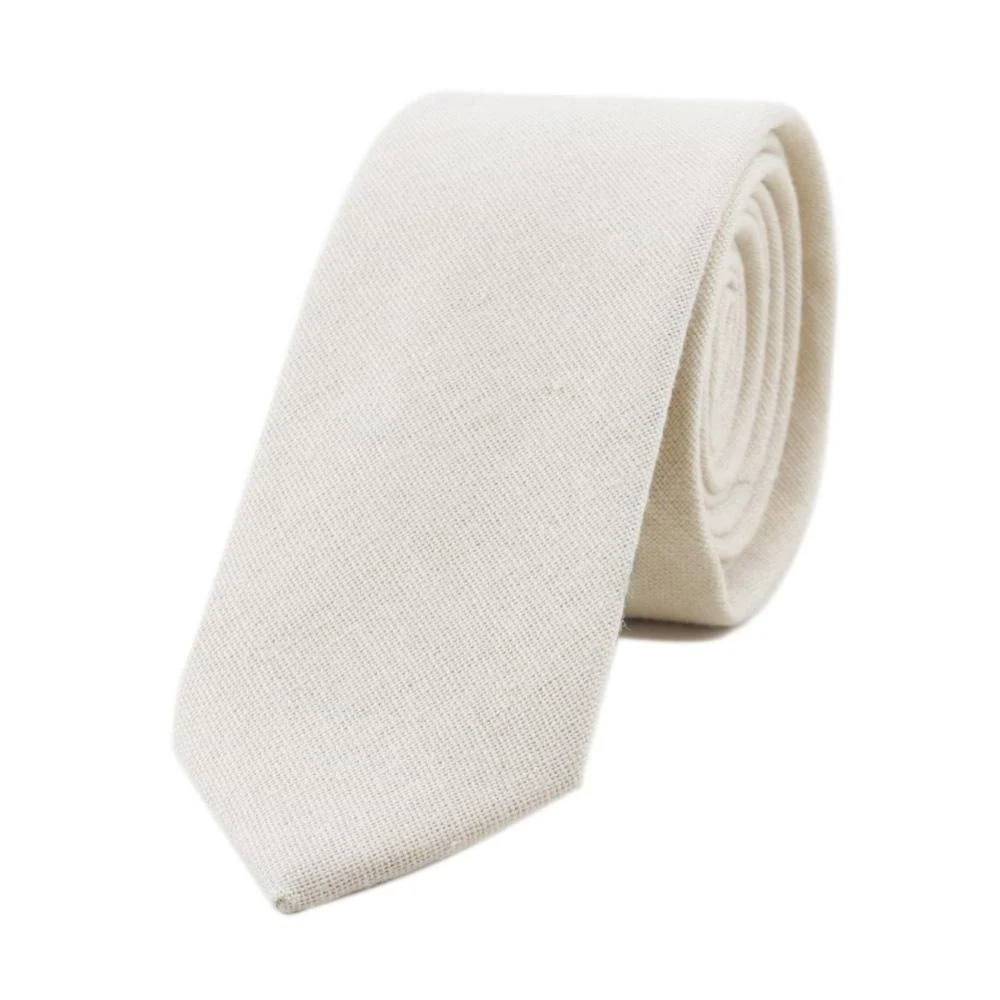 Crafted Textured Solid Linen Slim Tie Next-Generation
