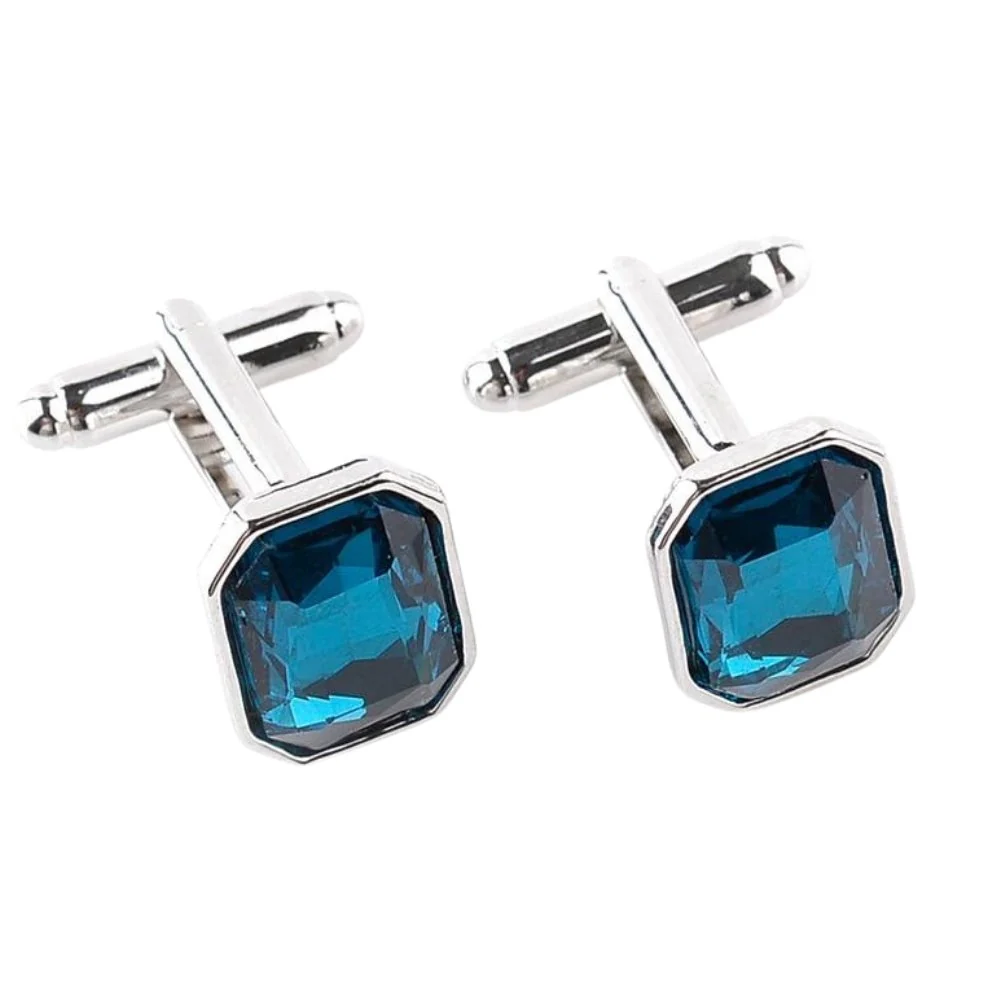 Smart Deep Blue Crystal Cufflinks Optimized