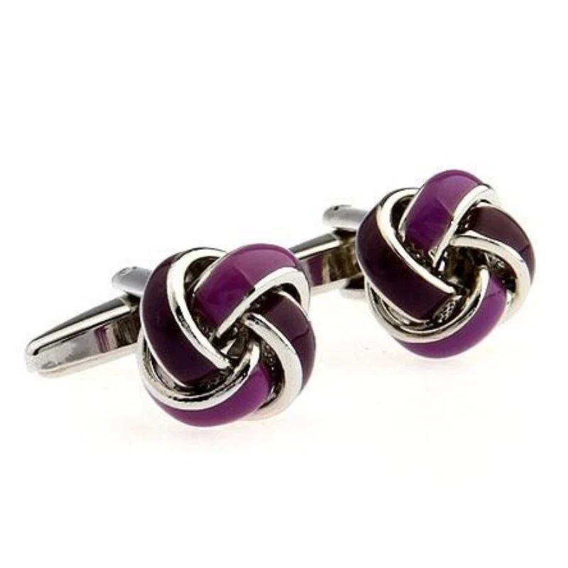 World-Class Purple Gothic Knot Cufflinks First-Class