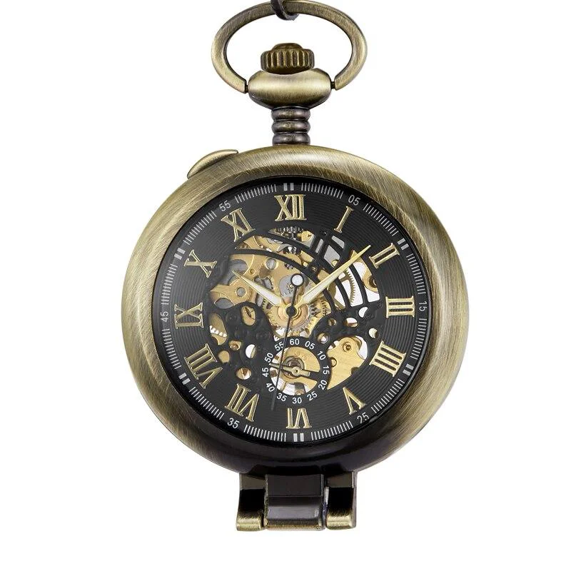Carefully Designed Olaf Reloj de bolsillo mecánico esqueleto Orkina Bronce Crafted