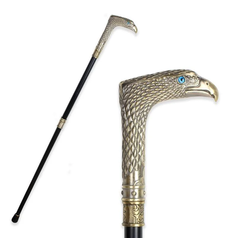 Dependable Louis Bastón de madera con empuñadura de cabeza de águila de bronce Eco-Friendly