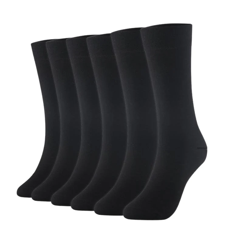 Reliable Calcetines de algodón de negocios sólidos 6 pares Set Superior