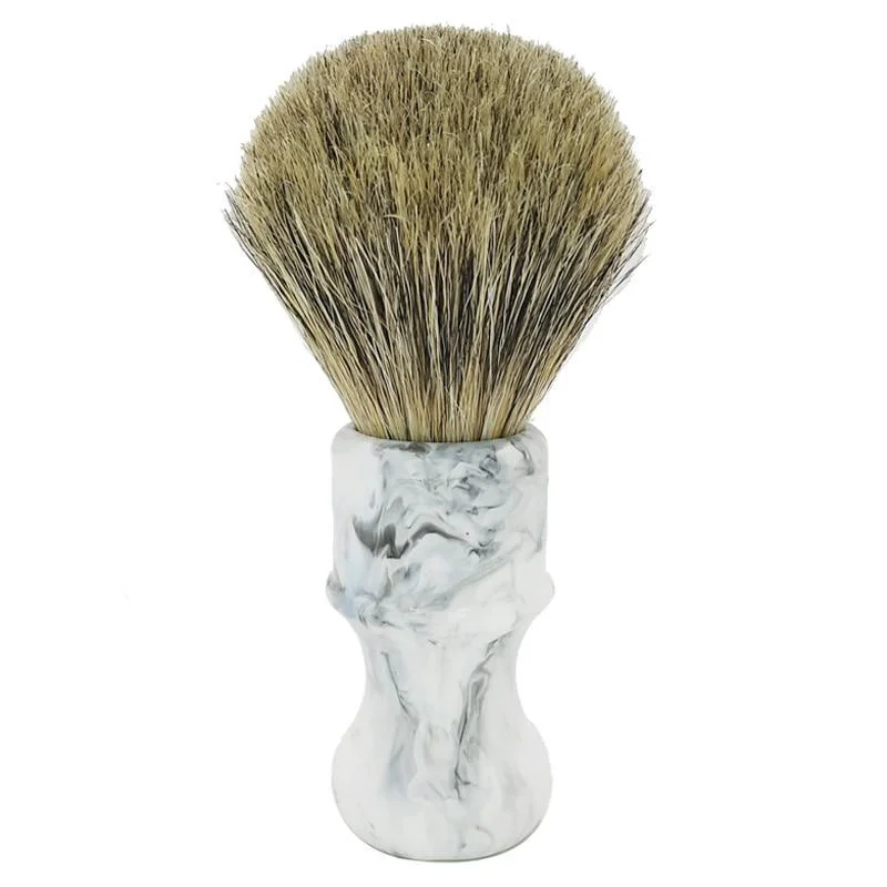 Relaxed Brocha de afeitar de pelo de tejón con mango de mármol Certified