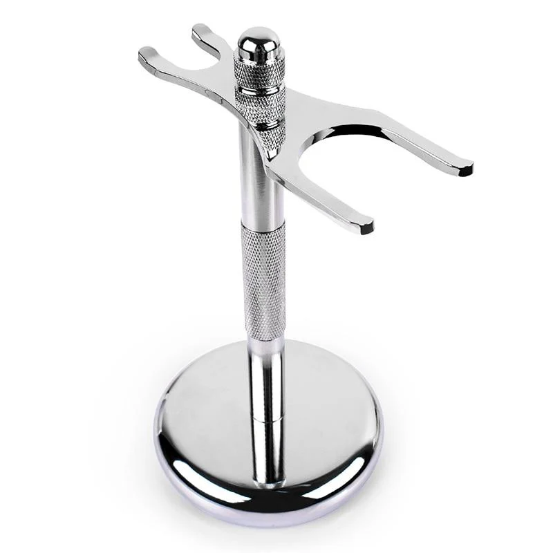 Natural Genova Brocha de afeitar y soporte para maquinilla de afeitar de acero inoxidable Lightweight