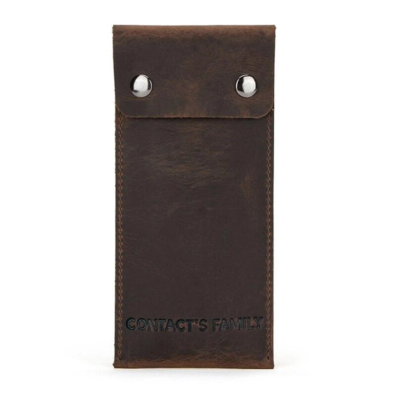 Breathable Leo Estuche de viaje de piel de vaca para un solo reloj Authentic