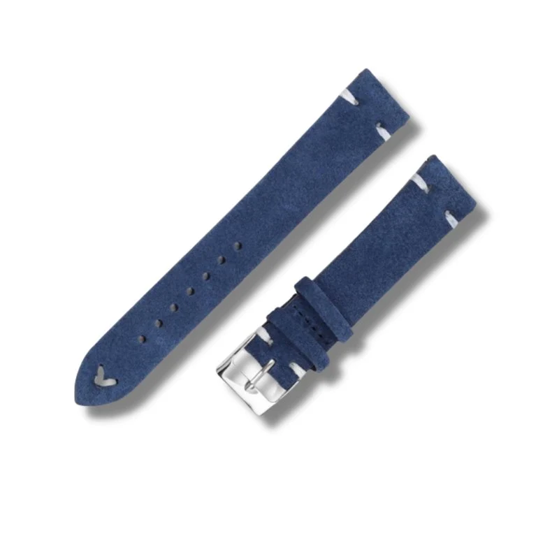 Convenient Hubert Correa de reloj de piel de ante hecha a mano con hebilla hebijón High-Grade