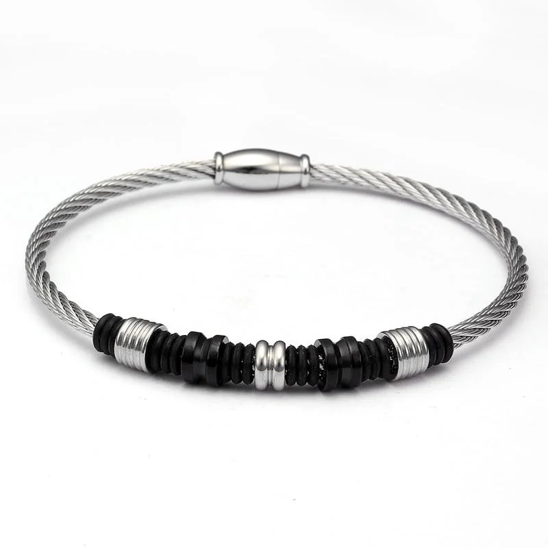 Recyclable Anders Pulsera de acero inoxidable Charm Rope Long-Lasting