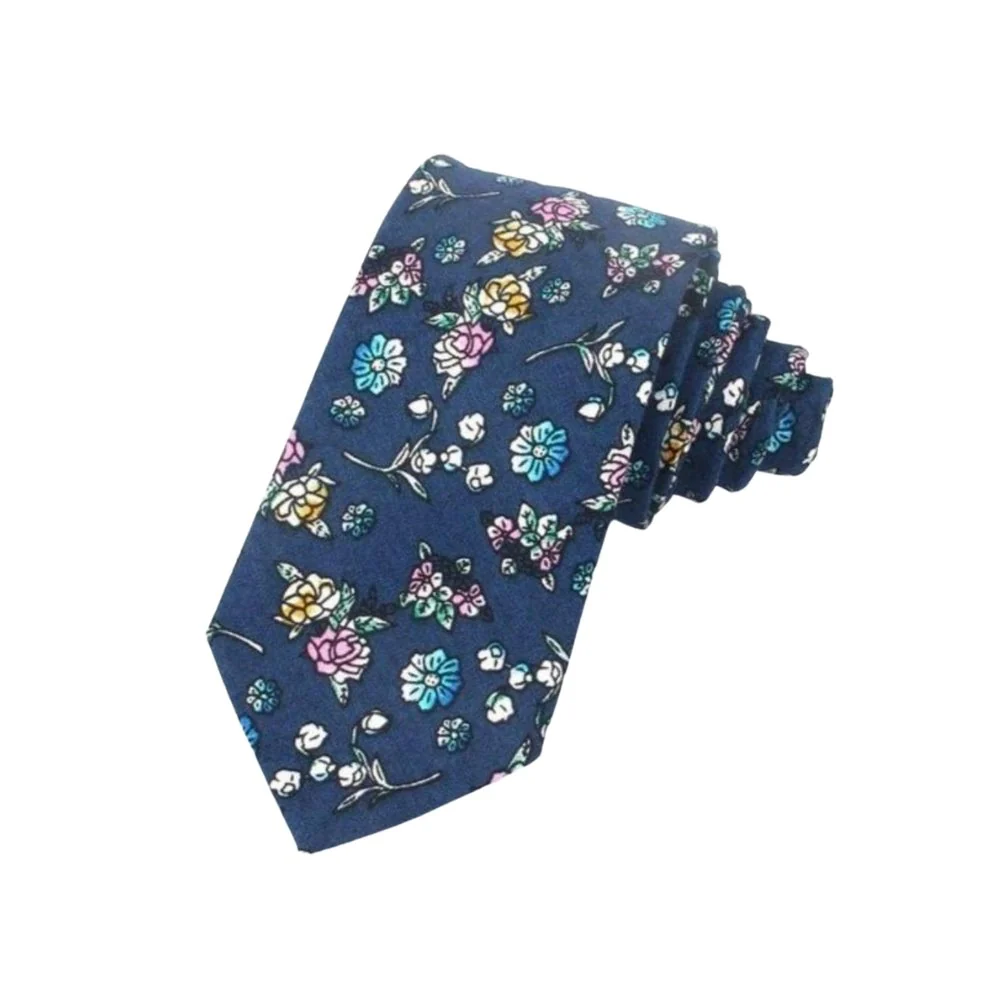 Top-Quality Corbata Boho de Algodón Floral Safe