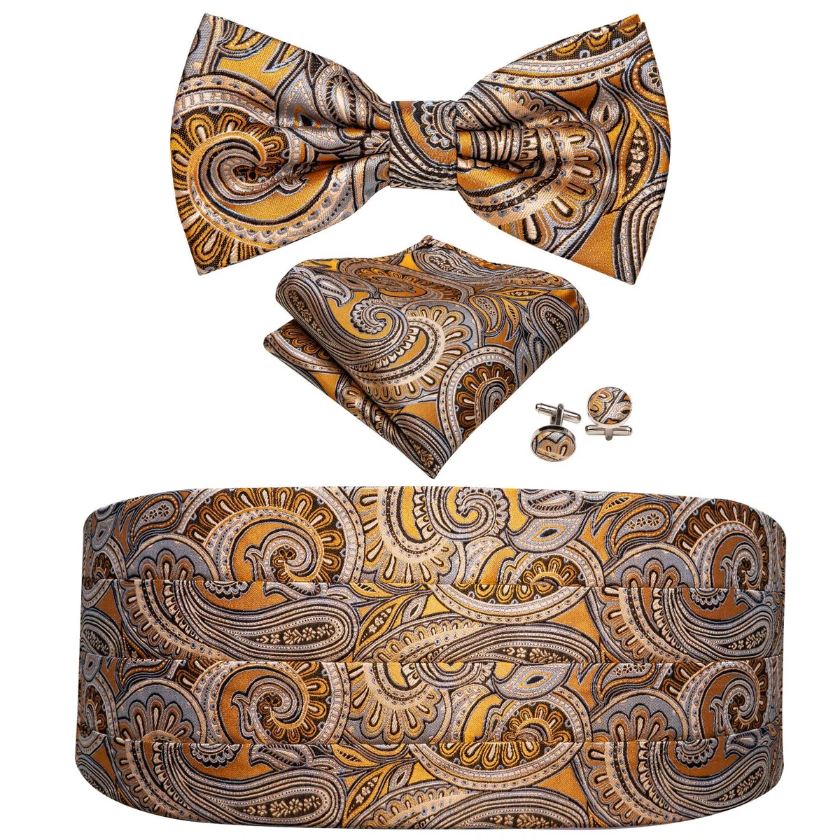 Elegant Fajín de seda Paisley Crafted