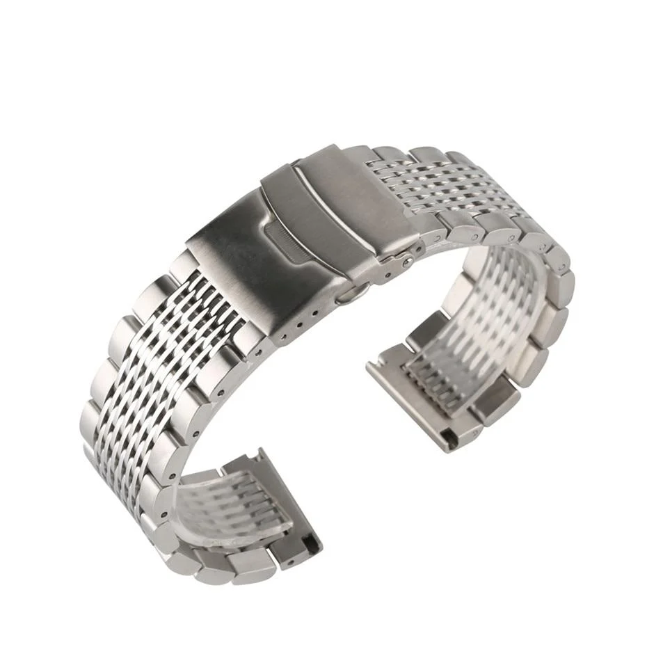 Stylish Jules Pulsera reloj grano de arroz acero con cierre desplegable Comfortable