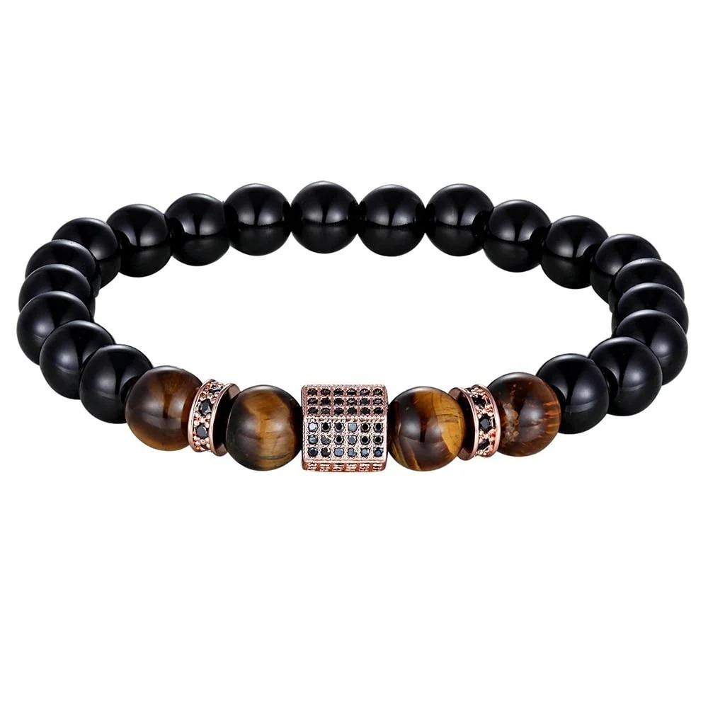 Clean Douwe Fiore Pulsera de circonitas y ónix Stylish