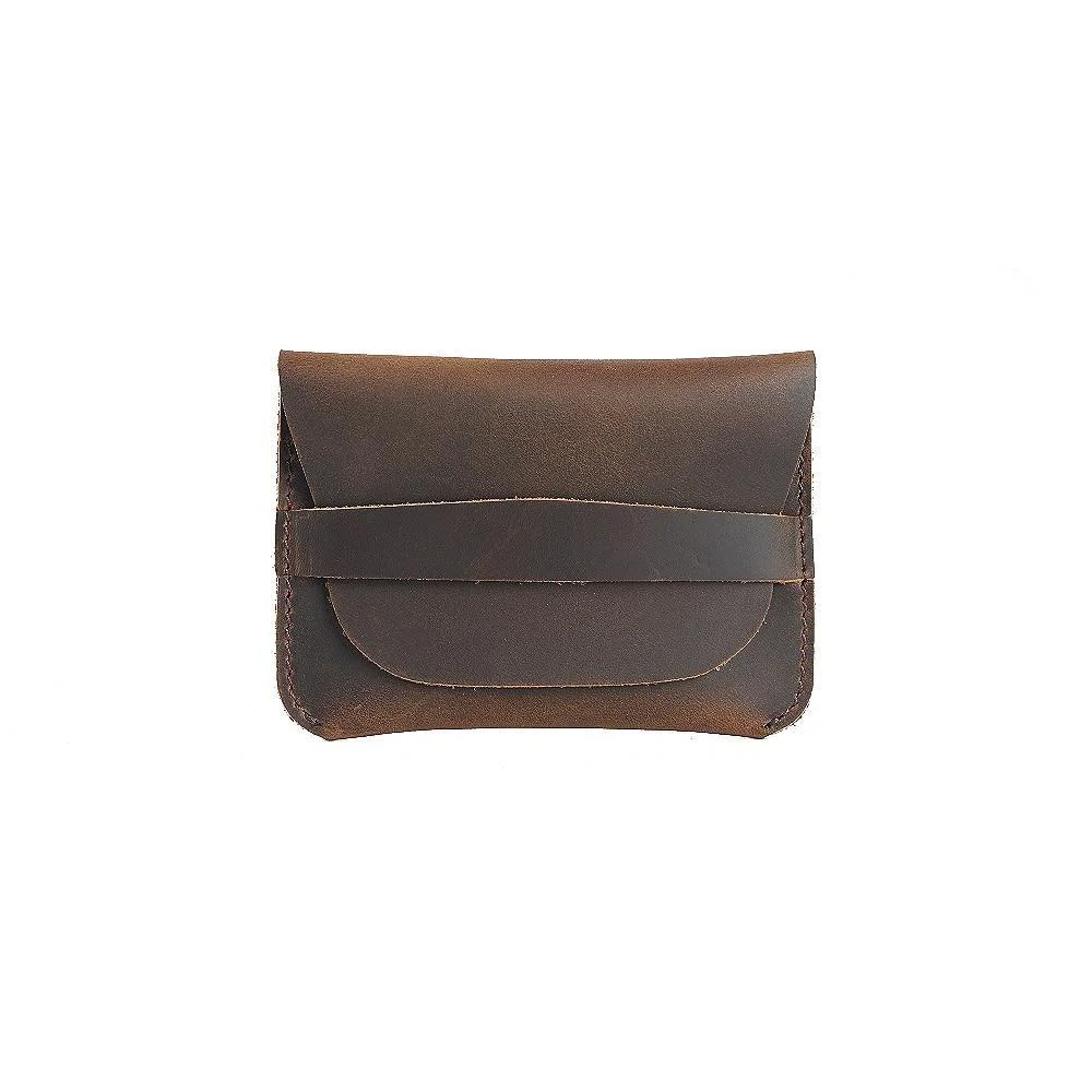 Specialty Rodrigo Tarjetero de piel Vintage Crazy Horse Expertly Made