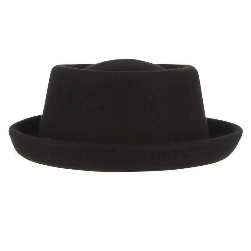 Innovative Fieltro clásico de lana suave Pork Pie Sombrero Premium Material